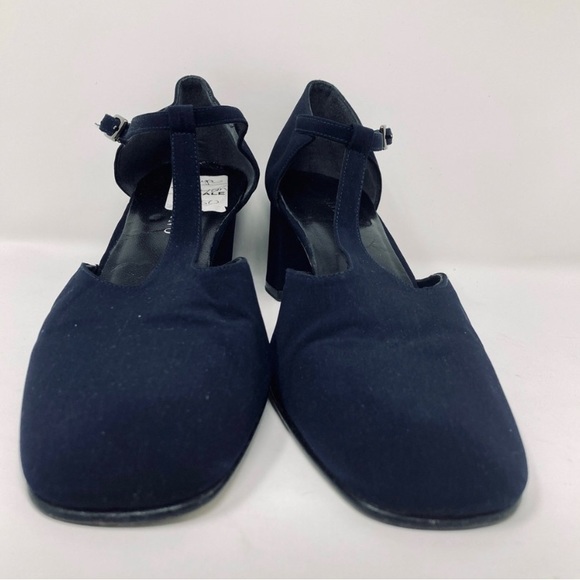 Bandolino square toe ankle strap blue block heels - Picture 5 of 7